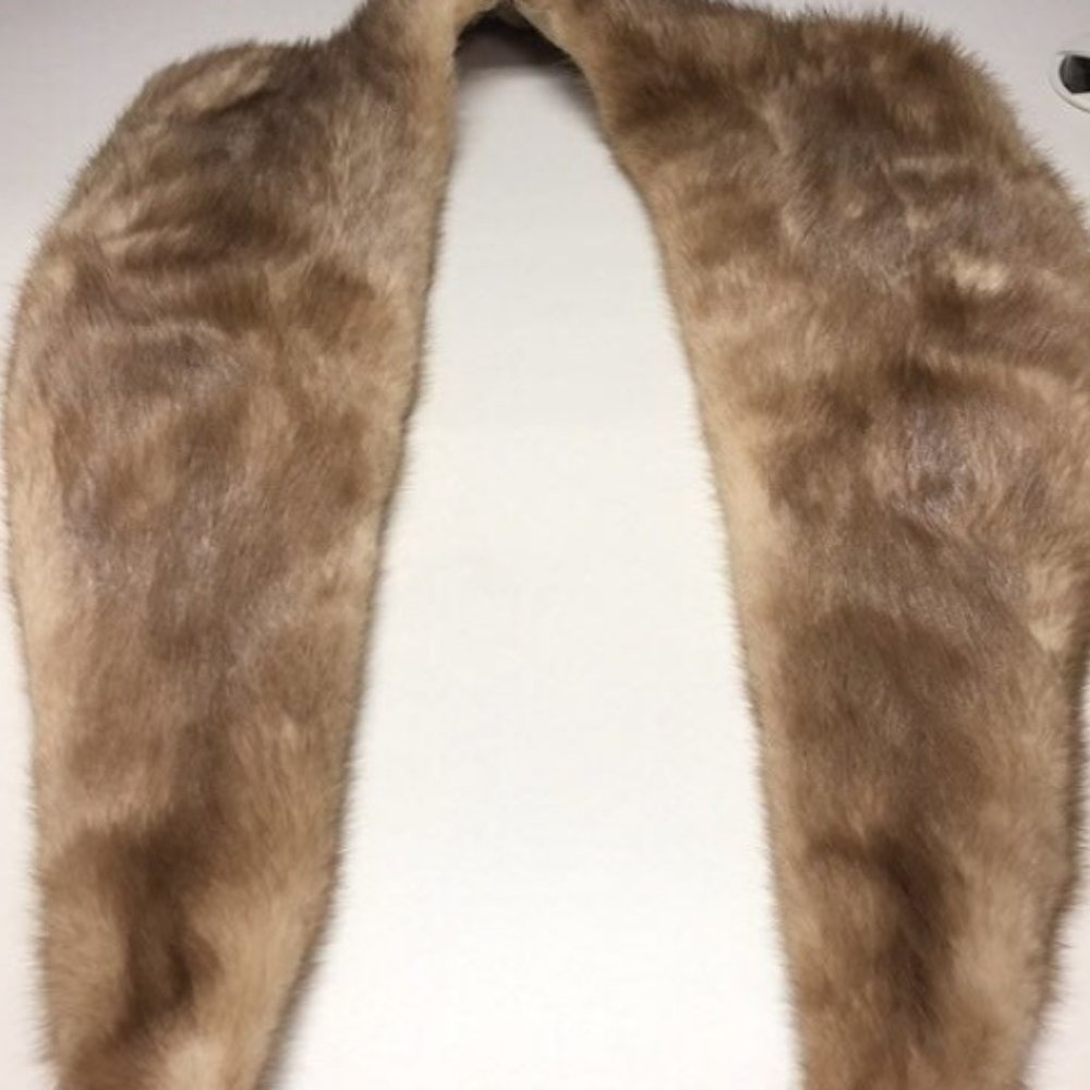Vintage Mink Fur Collar with attachable snap strip